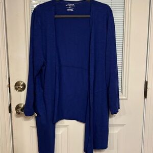 Chico's Vibrant Blue Open Cardigan
